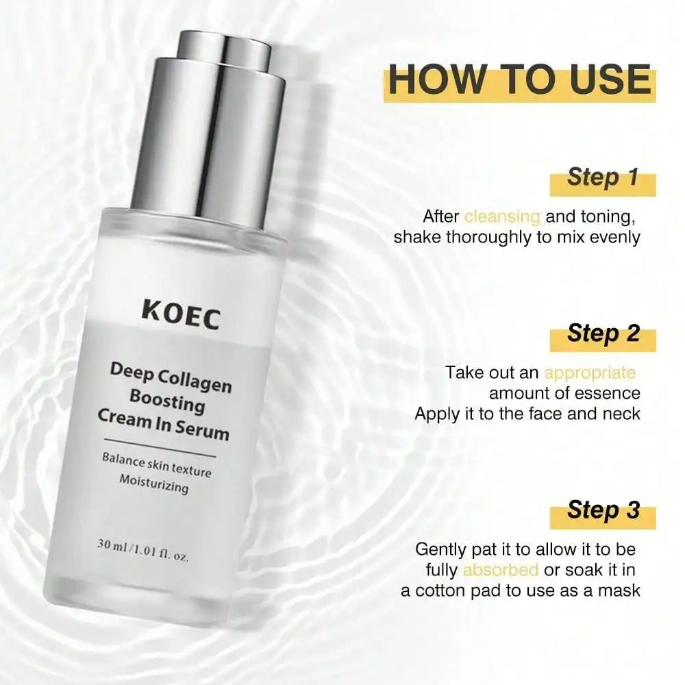 Deep Collagen Serum | Volufiline + Collagen + Niacinamide | Hydrating & Smoothing Care | Korean Skincare, Perfect Gift For Her