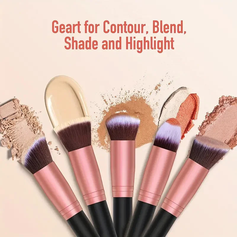 14PCS Makeup Brushes Set Professional Foundation Eye Shadow Concealers Blending Blush Brush Kabuki Soft Fluffy Women Beauty Tool Halalzen