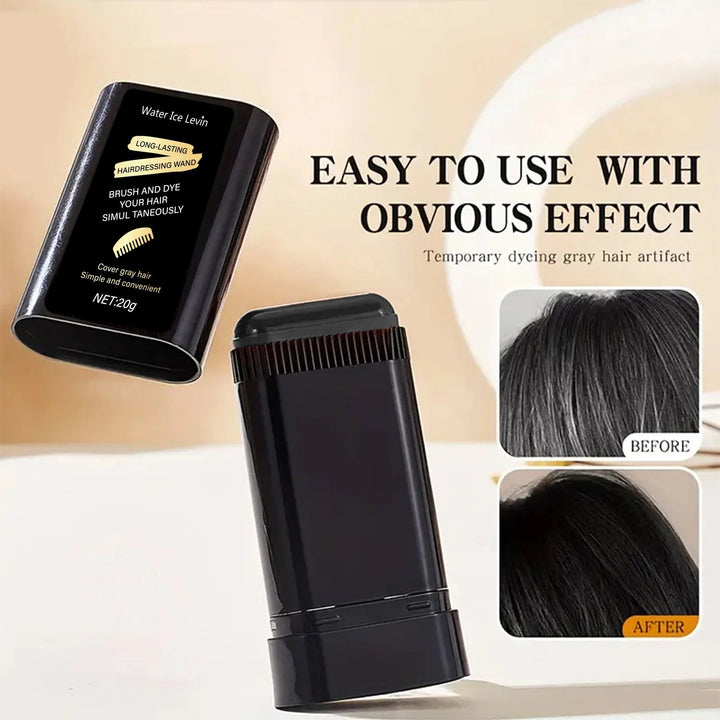 Black Hair Color Cream Is Easy to Clean, Long-Lasting and Fast, Suitable for Temporary Hair Dyeing, Disposable Washable Hair Dyeing Stick, Easy to Apply and Rinse Halalzen