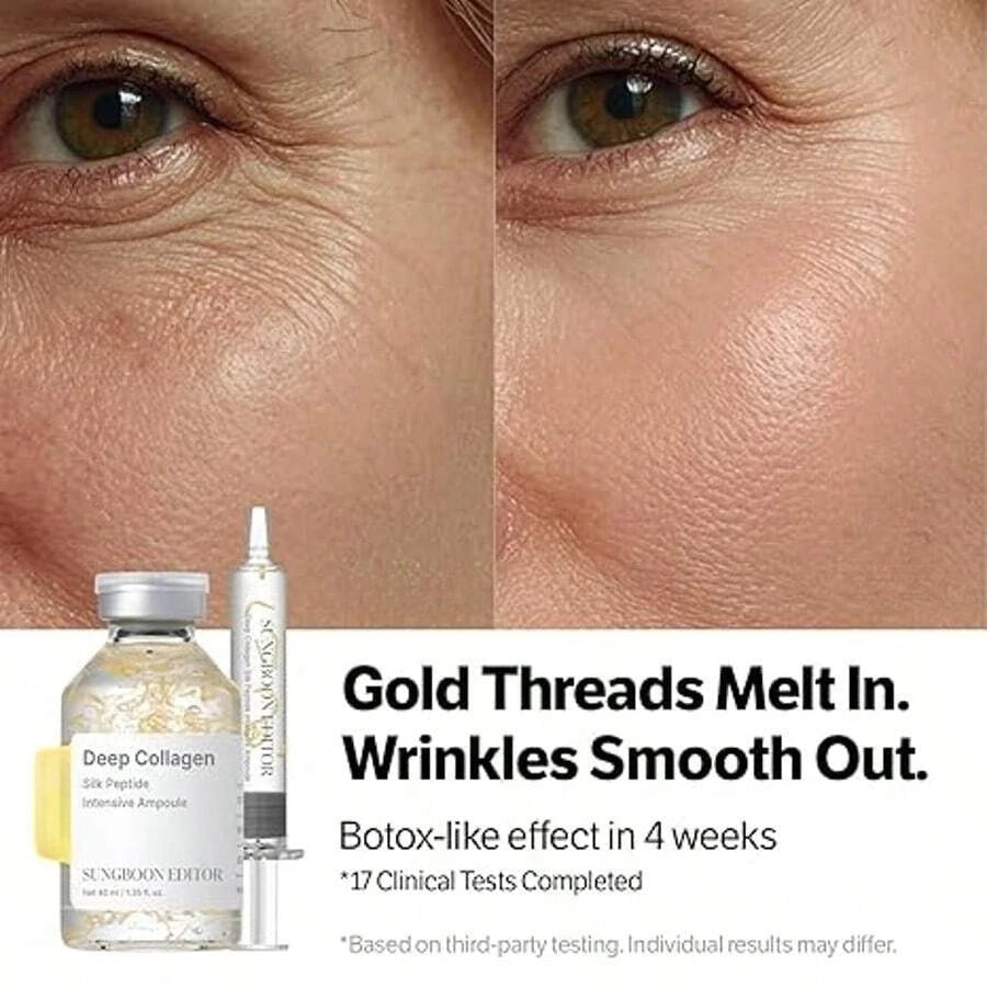 Collagen Peptide Anti-Aging Ampoule | Silk Protein Serum For Skin Tightening & Elasticity Boost Halalzen