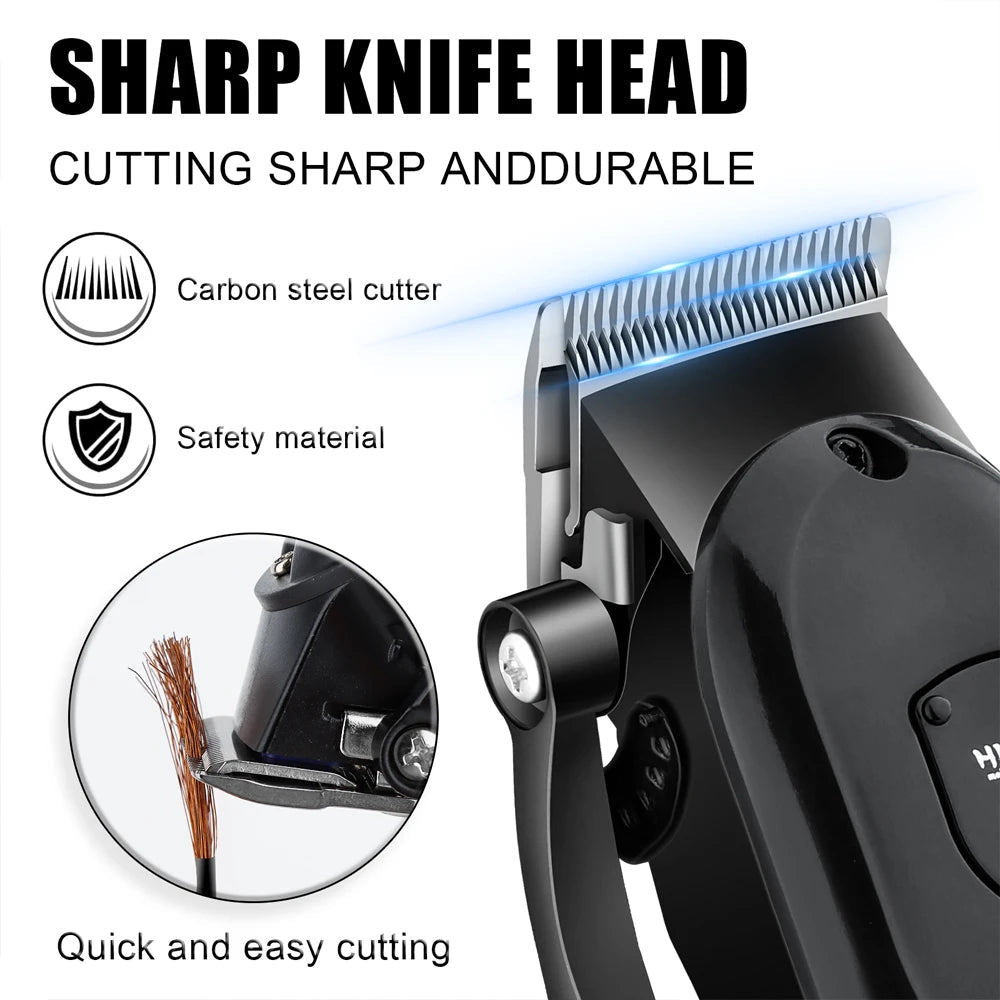 hiena Hair Clipper Kit for Men Electric Shaver Hair Trimmer Professional Cutting Machine Hair Trimmer with LCD Digital Display Halalzen