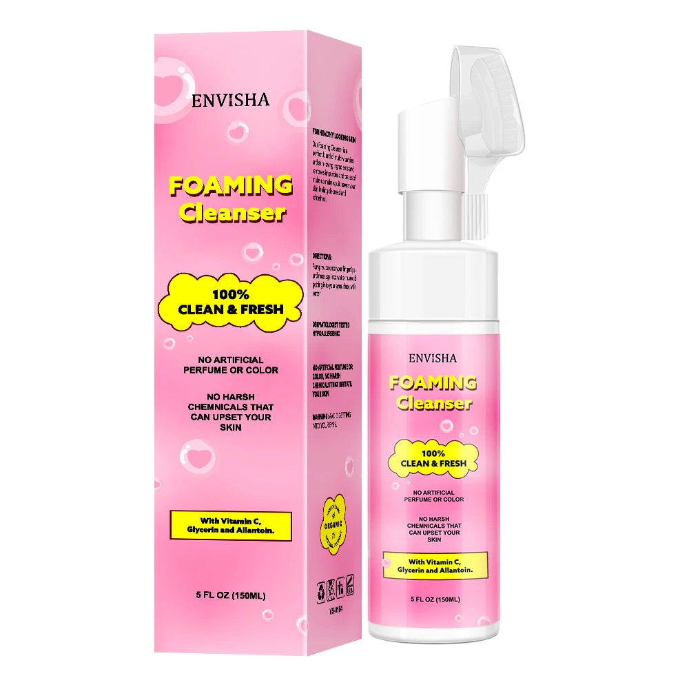 ENVISHA Foaming Cleanser Face Skin Care Oil Control Cleansing Exfoliating Mousse Smooth Moisturizing Whitening Shrinking Pores Halalzen
