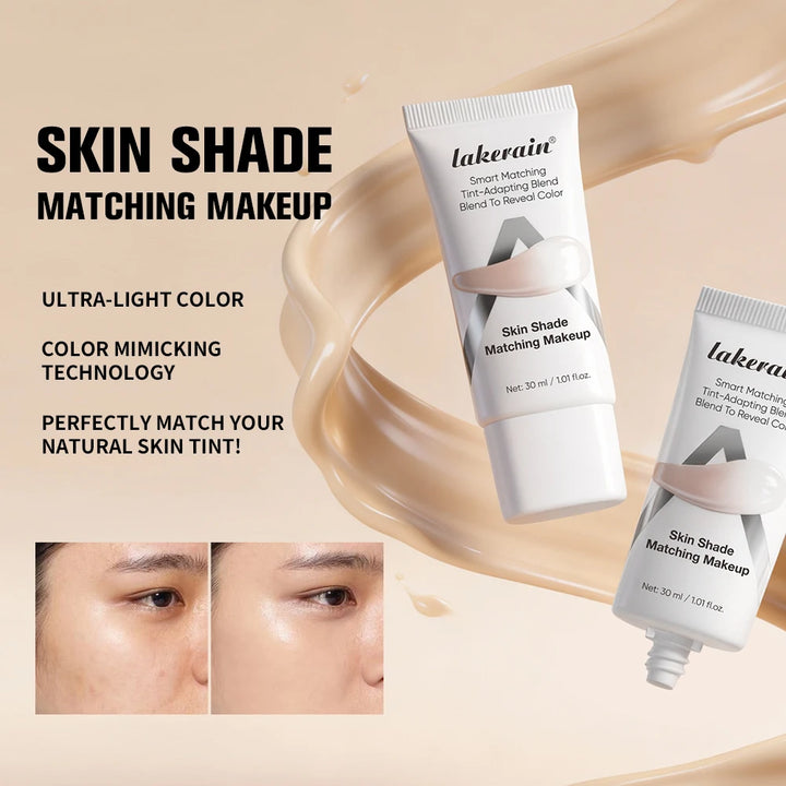 Lakerain Color Changing Liquid Foundation Brightening Moisturizing Skin SPF 15 Sunscreen Natural Even Skin Tone Slight Concealer