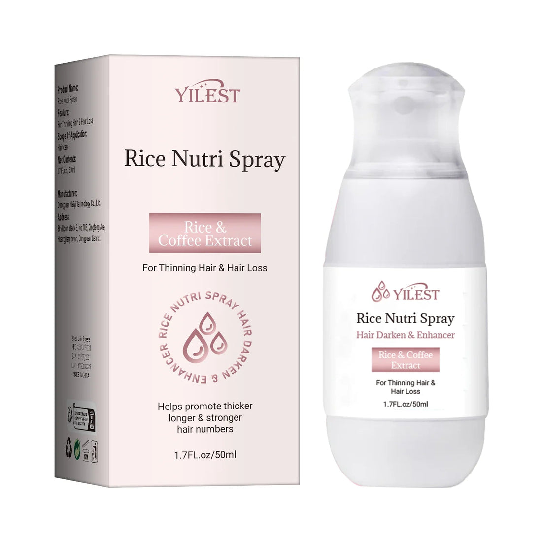 Hair Spray Rice Water Strong Hair Follicle Root Thick Loss Prevention Nourishing Soften Hair Helper Care Spray For Thinning Hair Halalzen