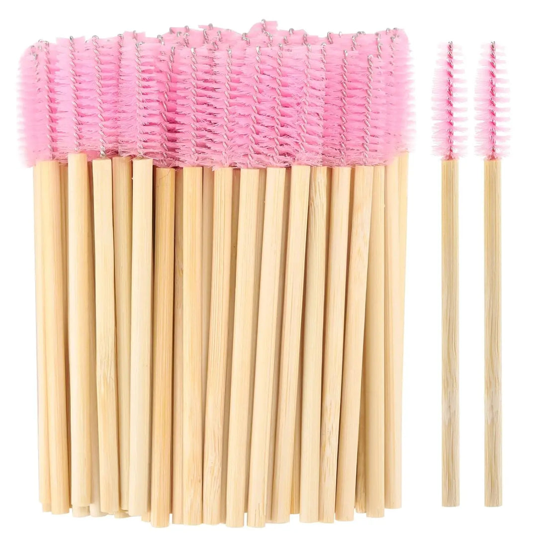 50/100/300pcs Eyebrow Eyelash Brushes Wooden Eyelash Spoolies Mascara Wands Lip Applicator for Eyelash Extension Makeup Tool