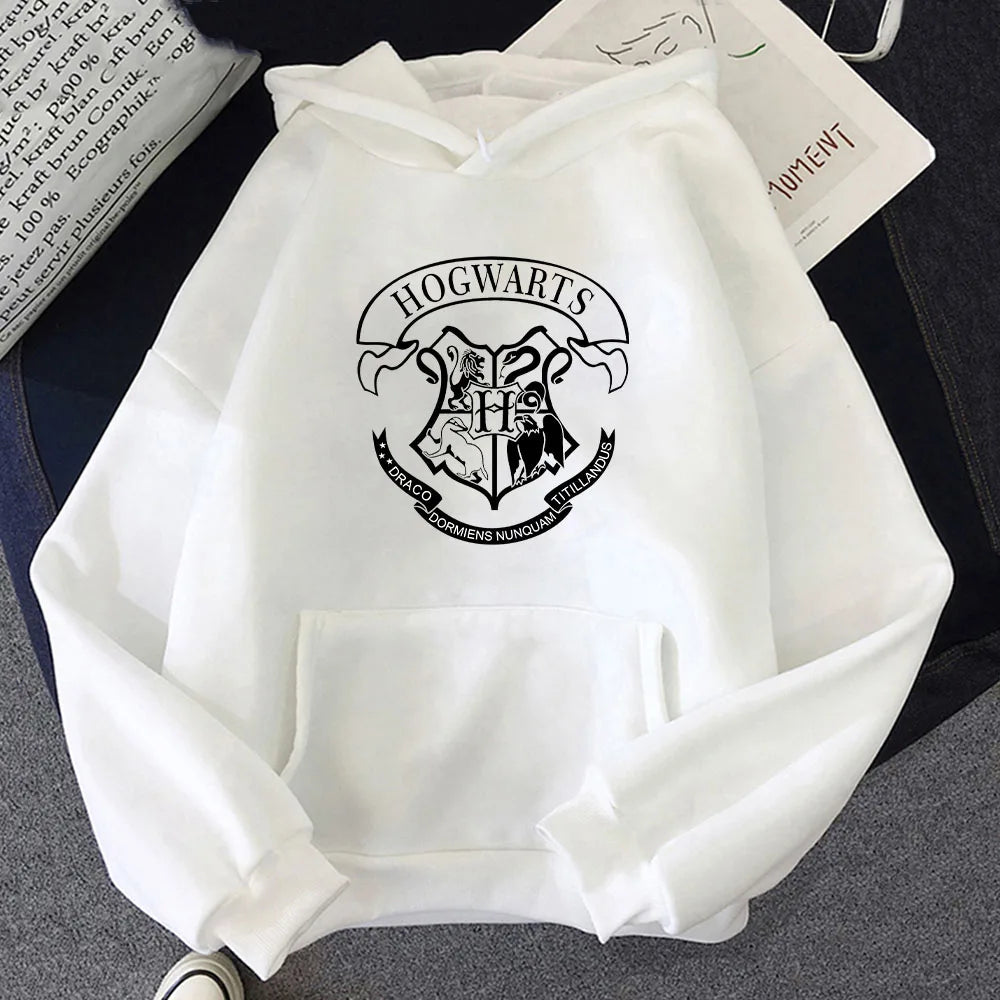 Hogwarts Harajuku Hoodies Long-sleeved Magic Sweatshirt for Boys/girls Comfortable Clothing Moletom Feminino Simplicity Pullover