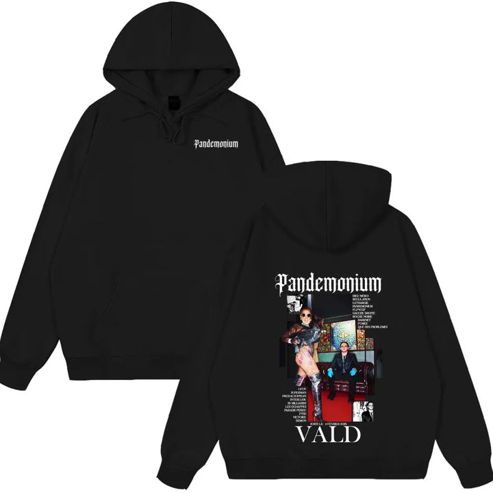 Hot Sale Wear Rapper Vald PANDEMONIUM Album Graphic Hoodie Men Women Hip Hop Fashion Hoodies Male Vintage Wear Winter Streetwear