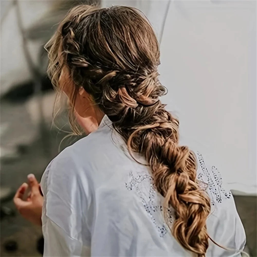 DIY Hair Braiding Tool Fishbone Braid Maker Set Simple Lazy Braider For Women All Hair Types Ponytail Bow-Shaped Styling Access Halalzen