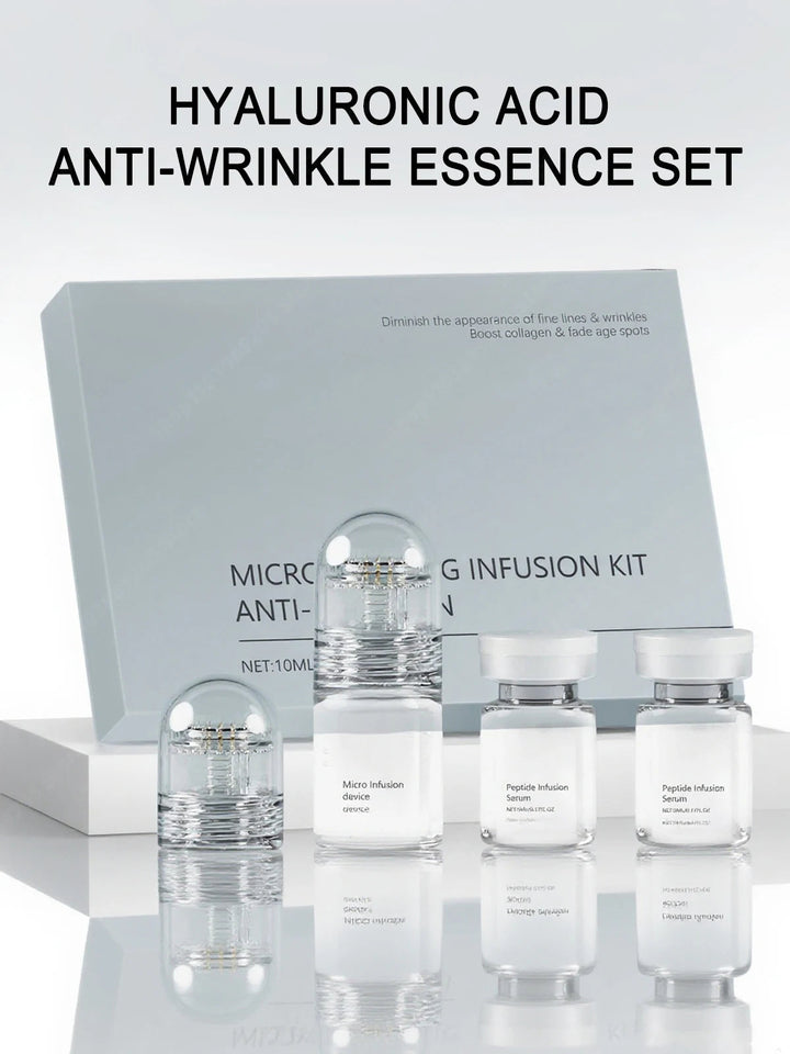 Hyaluronic Acid Anti-wrinkle Essence Hydrate Moisturize Firm Clean Pores Set Halalzen