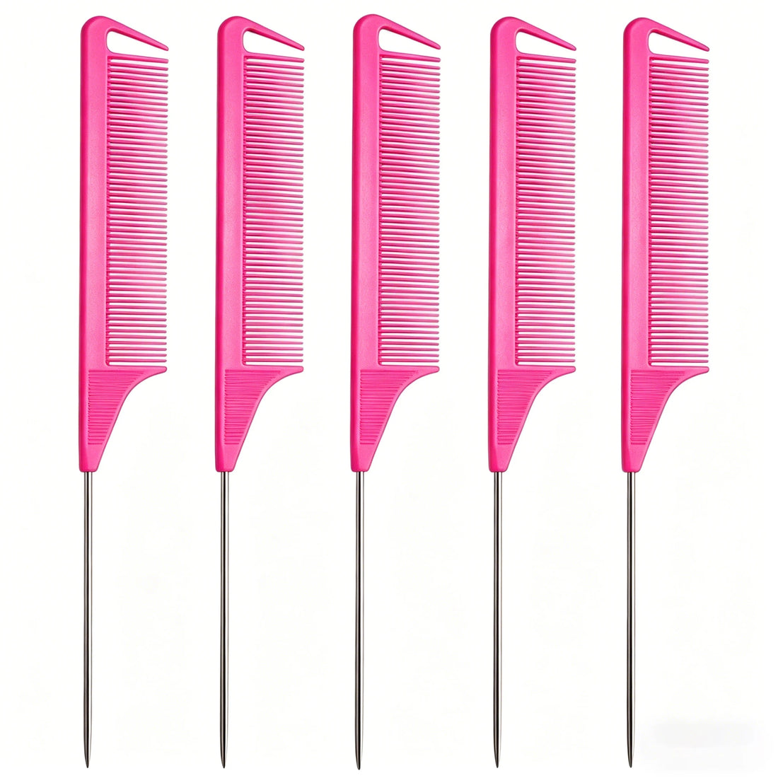 Pro Pointed Tail Salon Hairdressing Hair Styling Anti-static Comb Hair Brush Steel Needle Pin Rat Tail Combs Barber Accessories
