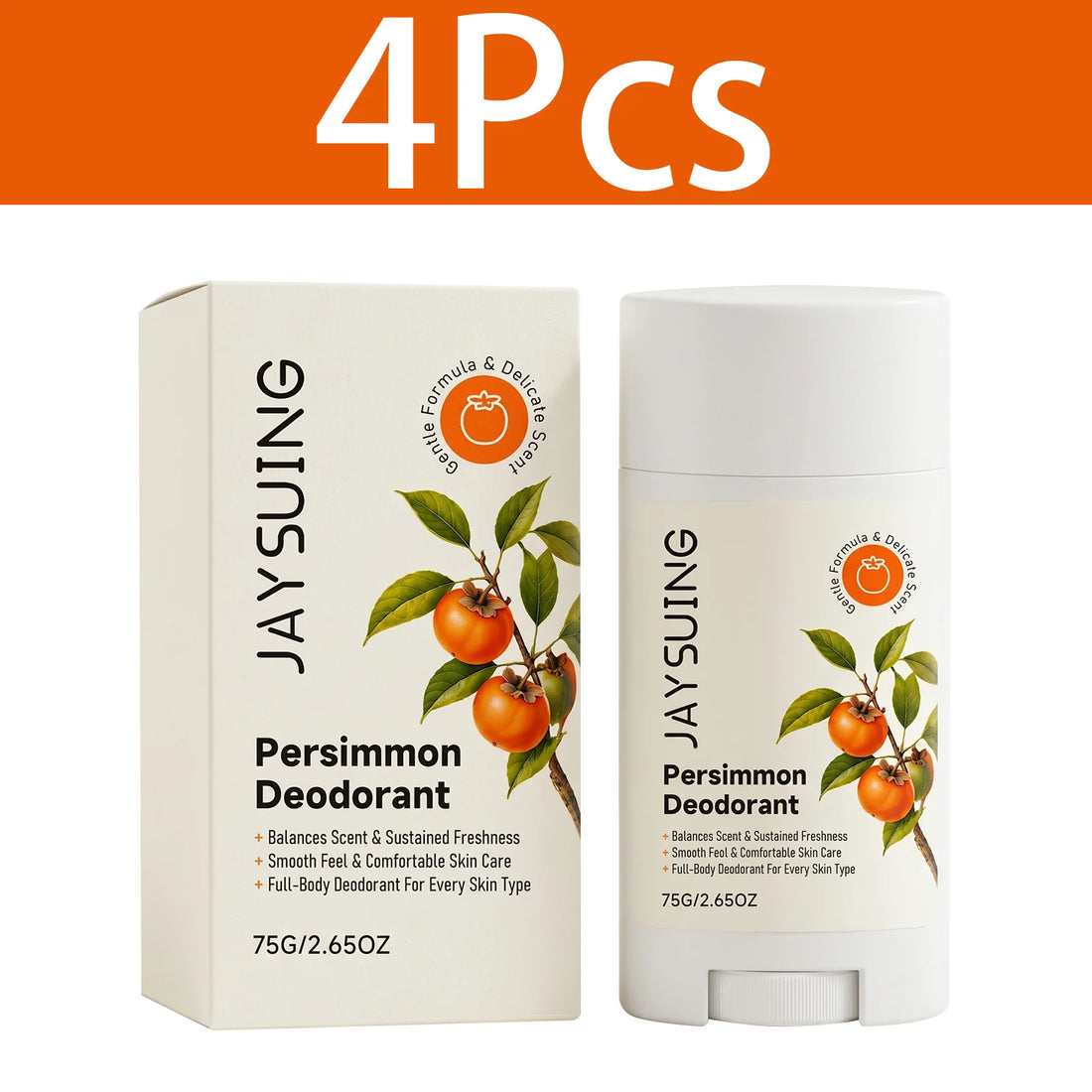 Persimmon Extract Underarm Deodorant Cream Stick Body Odor Neutralizer Soothing Underarm Care For Bad Smell Sweat Odor Removal