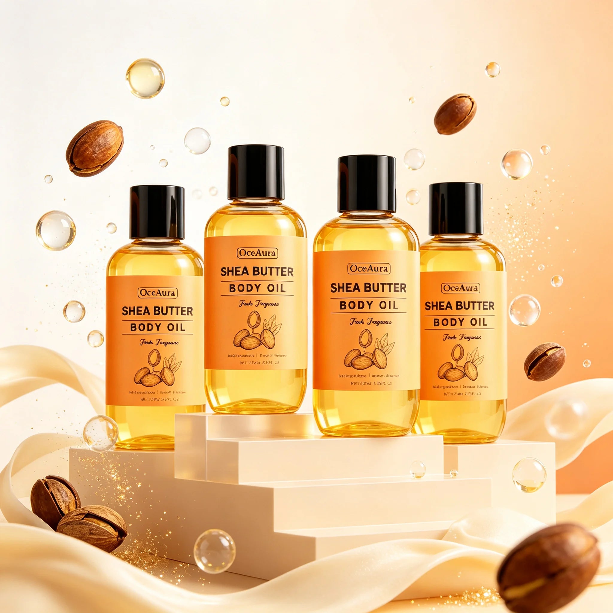 2pcs/4pcs   Natural Shea Butter Body Oil Moisturizing Nourishing Skin Care Oil for Dry Skin