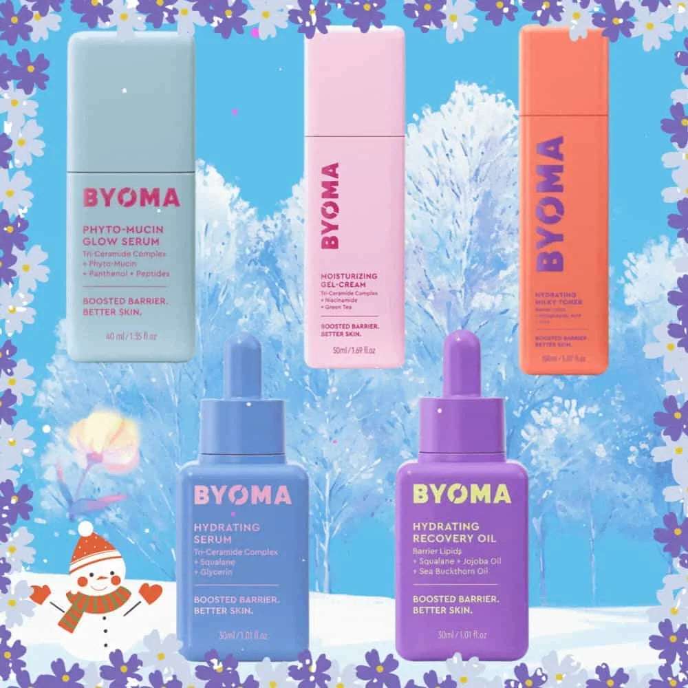 BYOMA Boosted Barrier Hydrating Recovery Oil Hydrating Serum Moisturizing Gel Cream Phyto Mucin Glow Serum Luxury Face Oil Set Halalzen