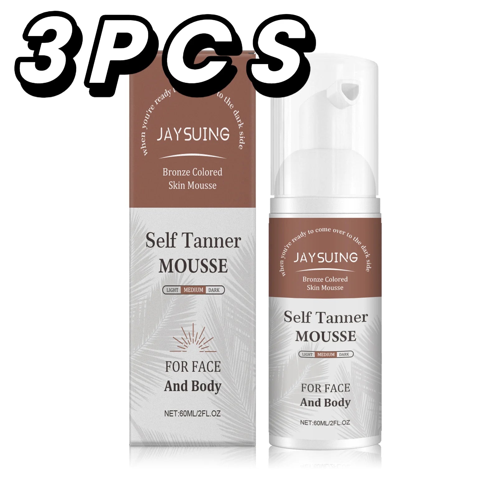 1~3h Self Tan Express Mousse Fast Acting Fake Tan Develops for Dark Fake Tan Face Body Fast-Absorbing Moisturizing Tan Boosting