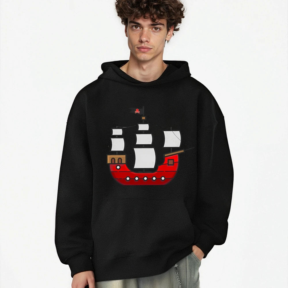 Ship Graphic Sweatshirts Y2K Man And Woman Hoodies Comfort Oversized Streetwear Sweater Casual Lightweight Unisex Autumn Clothe