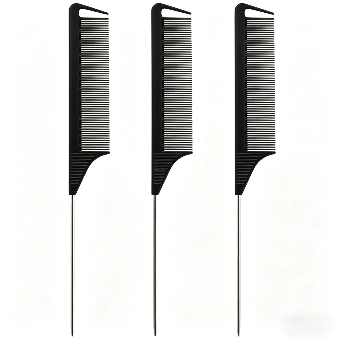 Pro Pointed Tail Salon Hairdressing Hair Styling Anti-static Comb Hair Brush Steel Needle Pin Rat Tail Combs Barber Accessories