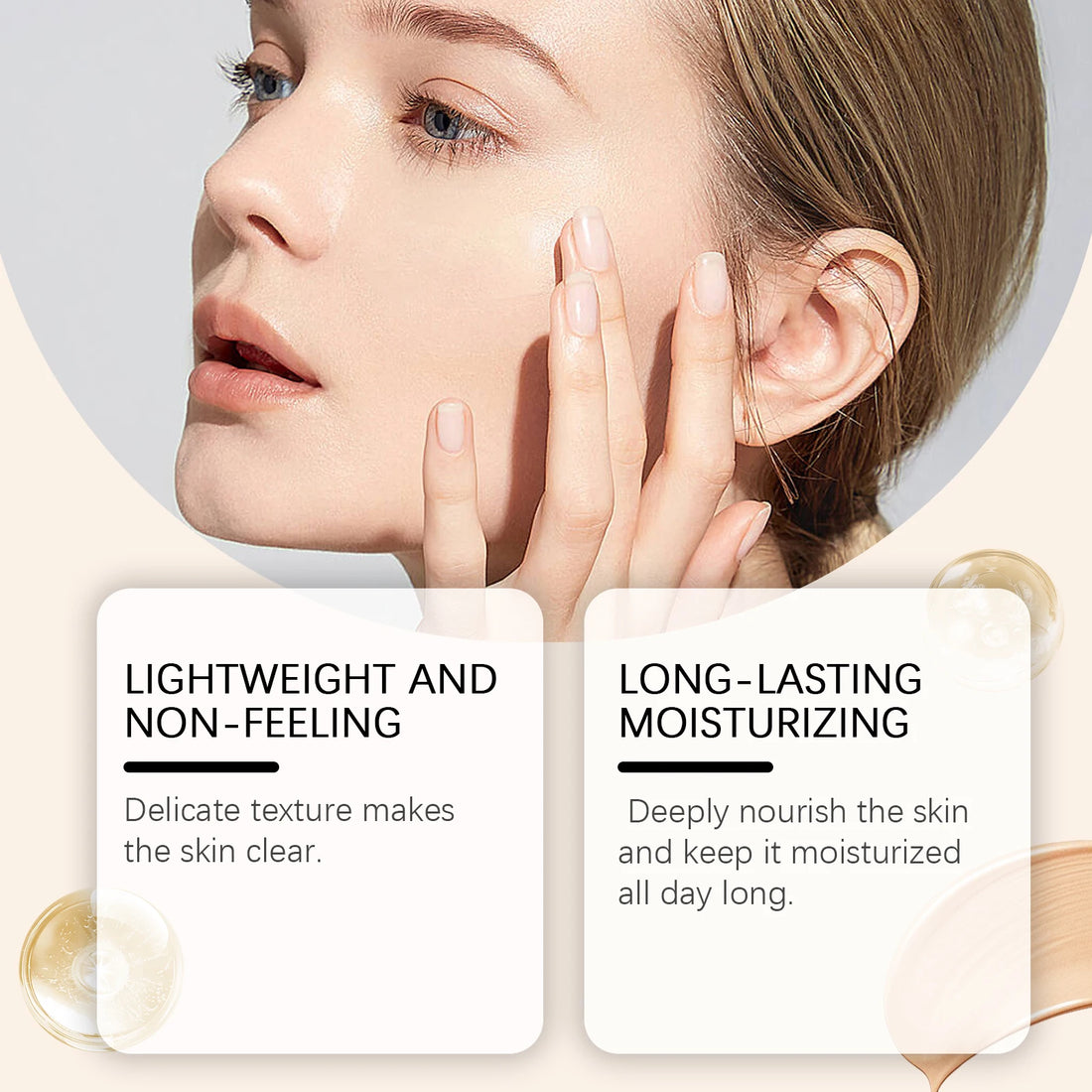 Moisturizing Sunscreen Foundation Medium Spf50+ Waterproof Oil-Control Lightweight Matte Long Lasting Nourish Liquid Foundation