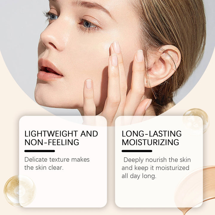 Moisturizing Sunscreen Foundation Medium Spf50+ Waterproof Oil-Control Lightweight Matte Long Lasting Nourish Liquid Foundation