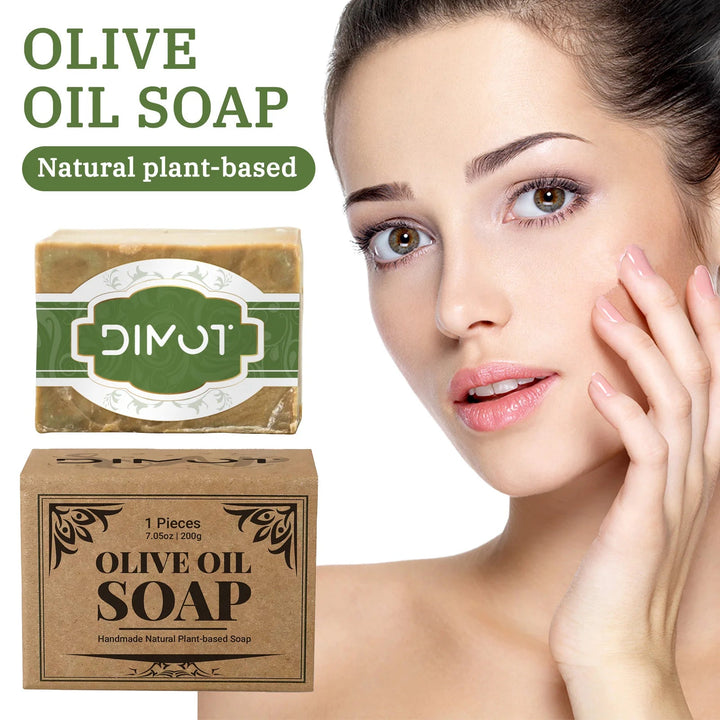 Handmade Olive Oil Cleansing Bar 200g - For Sensitive Skin, Gently Cleanses Face, Body & Hair While Providing Light Moisture. Halalzen