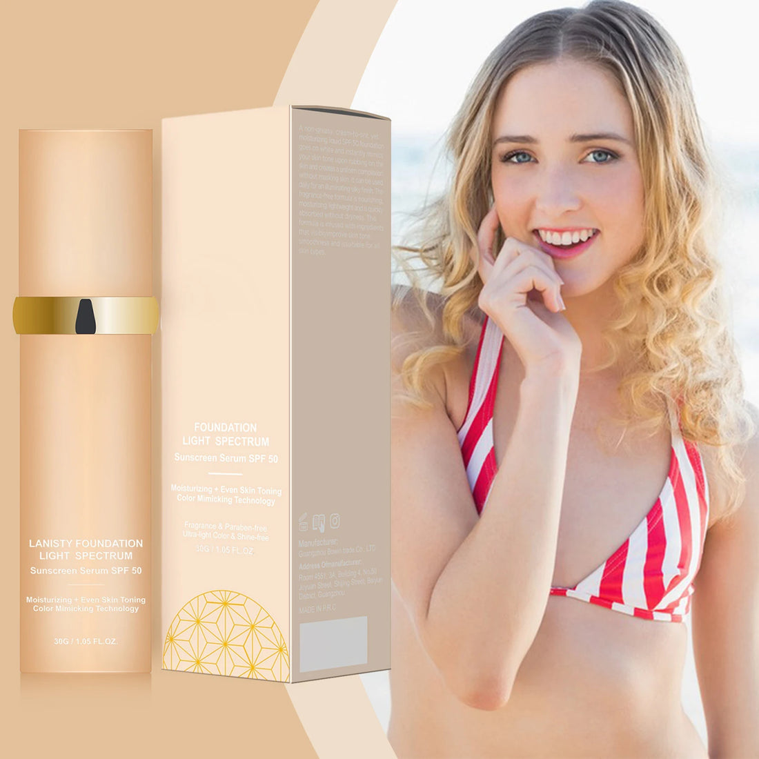 4 In 1 Color-Changing Spf50 Sunscreen Concealer Natural Base Makeup Retention Foundation For Female Woman Cosmetic Moisturizer