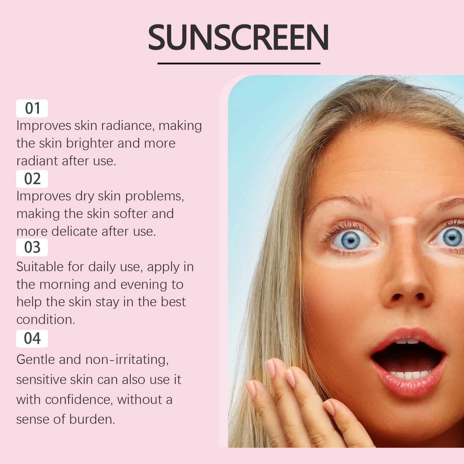 Cherry Blossom Sunscreen Cream Spf 50+ Long-Lasting Anti UV Anti-Aging Anti Oxidant Oil Control Non-greasy Waterproof Sunblock Halalzen