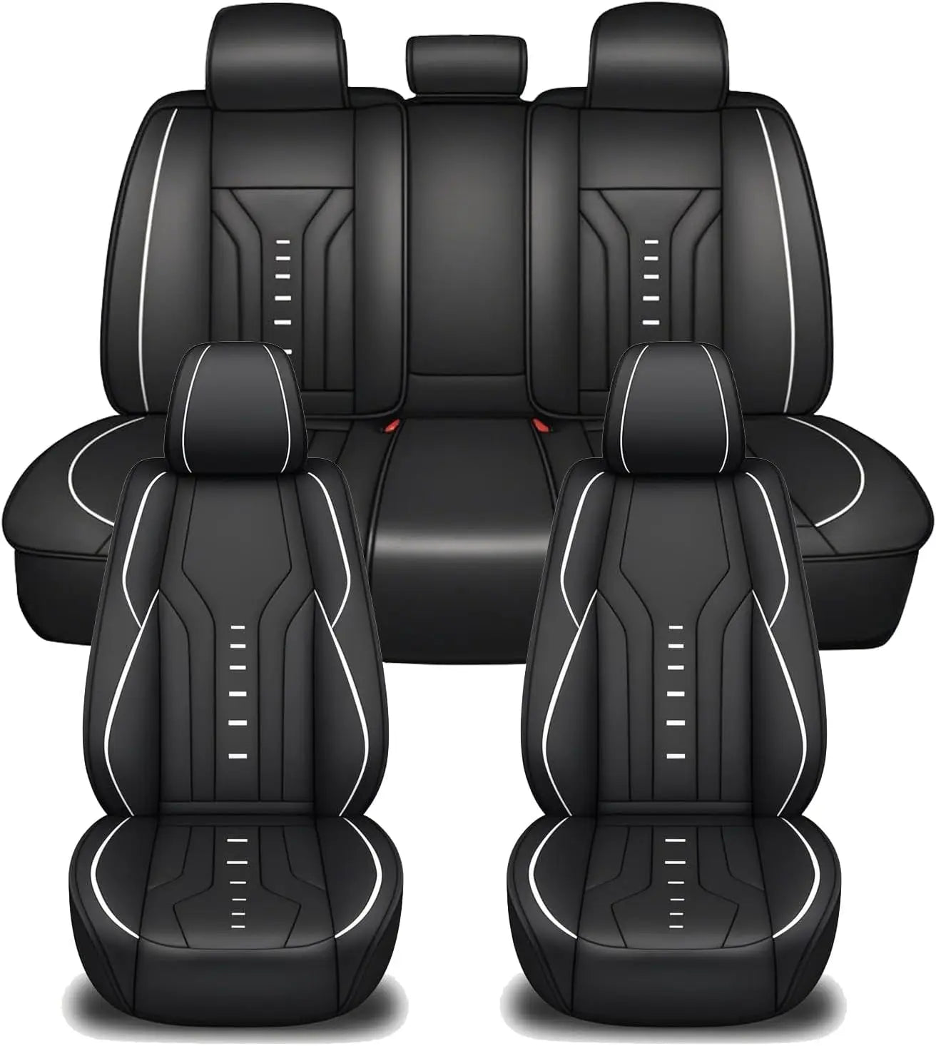Luxury Universal Leather Car Seat Covers Full Set Four Season Fully Enclose Leather Seat Covers For Car SUV Truck