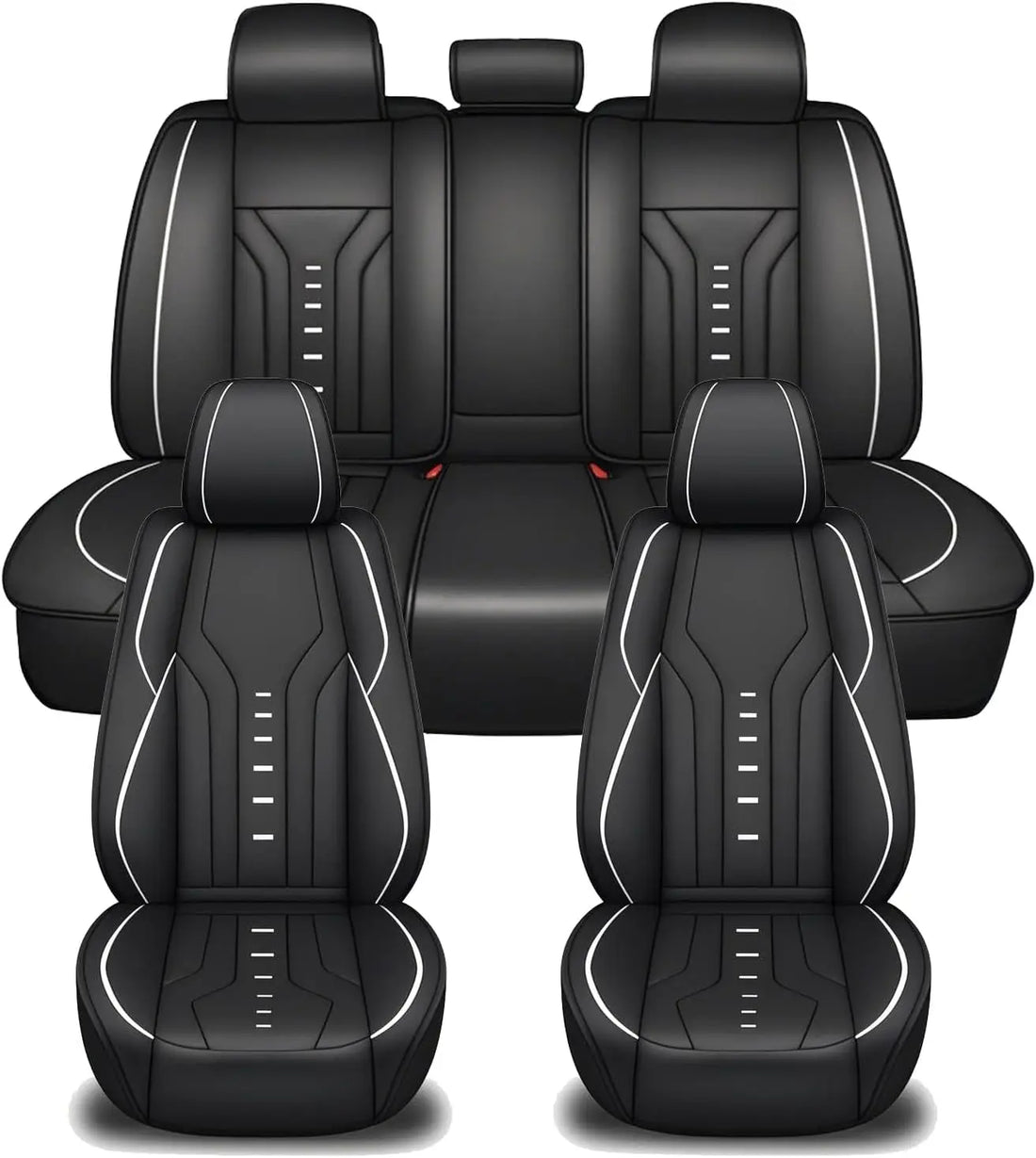 Luxury Universal Leather Car Seat Covers Full Set Four Season Fully Enclose Leather Seat Covers For Car SUV Truck