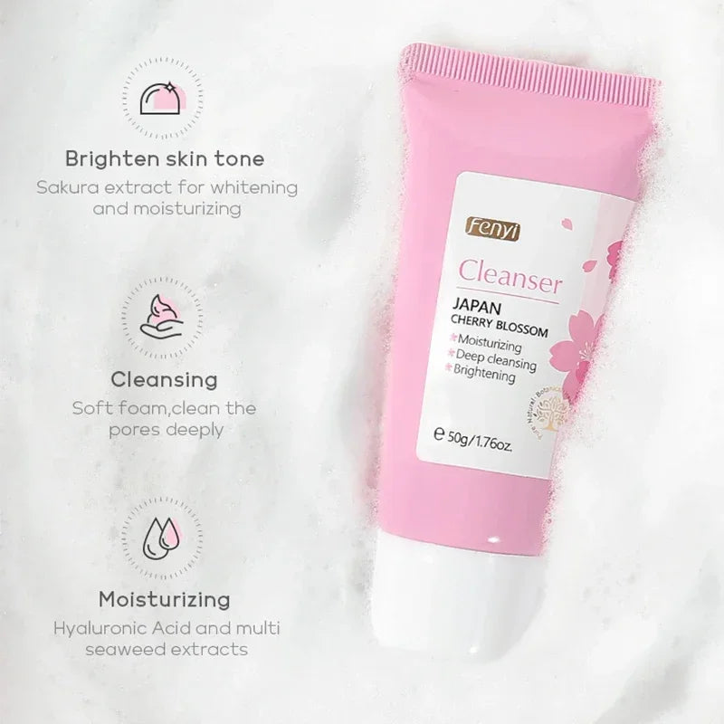 Vitamin C Facial Cleanser Skin Deep Cleansing Moisturizing Blackhead Removal skincare Face Wash Foam Face Cleanser Skin Care Halalzen