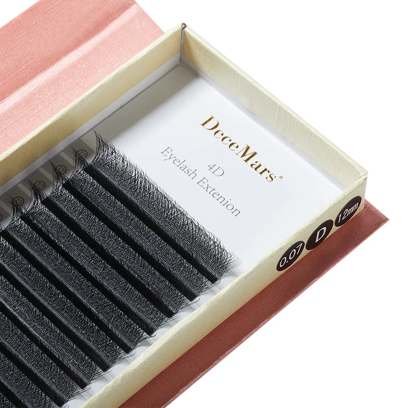 DeceMars 4D - W Shaped Eyelash Extension (12line/Tray) for Makeup Halalzen