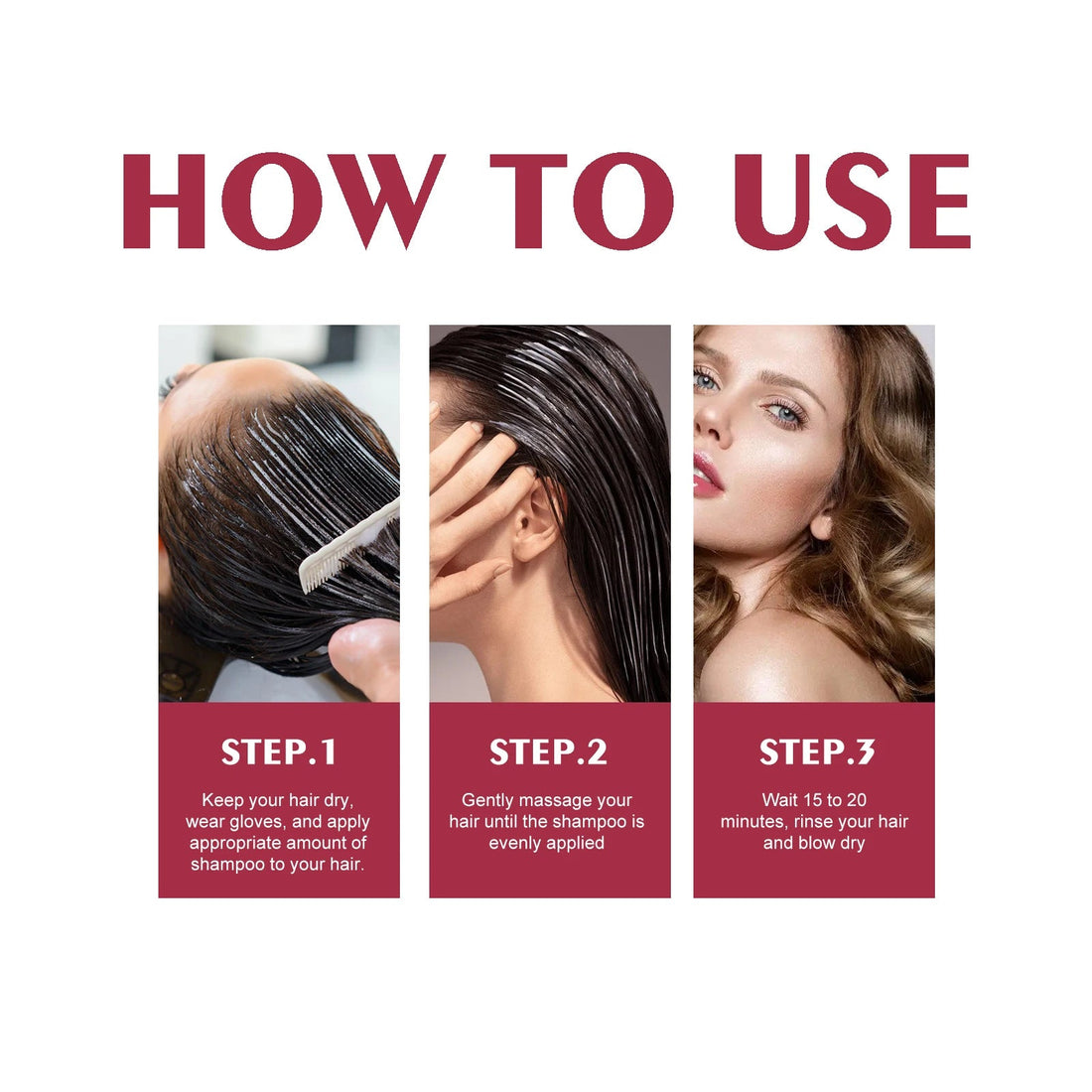 EELHOE 100ml Hair Dye Shampoo Silver Gray Quickly Dye Moisturize Make Hair Soft Shiny High-efficiency Dye Safe Gentle Hair Care HALALZEN