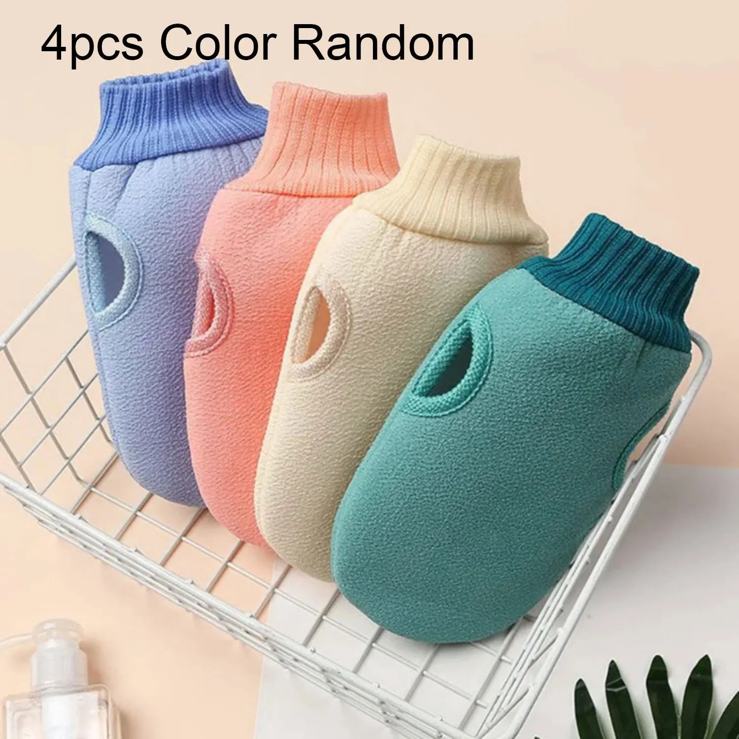 4pcs Bath for Peeling SPA Exfoliating Shower Brush Body Cleaning Scrub Mitt Rub Dead Skin Gloves Shower Towel Foam Body Massage Halalzen