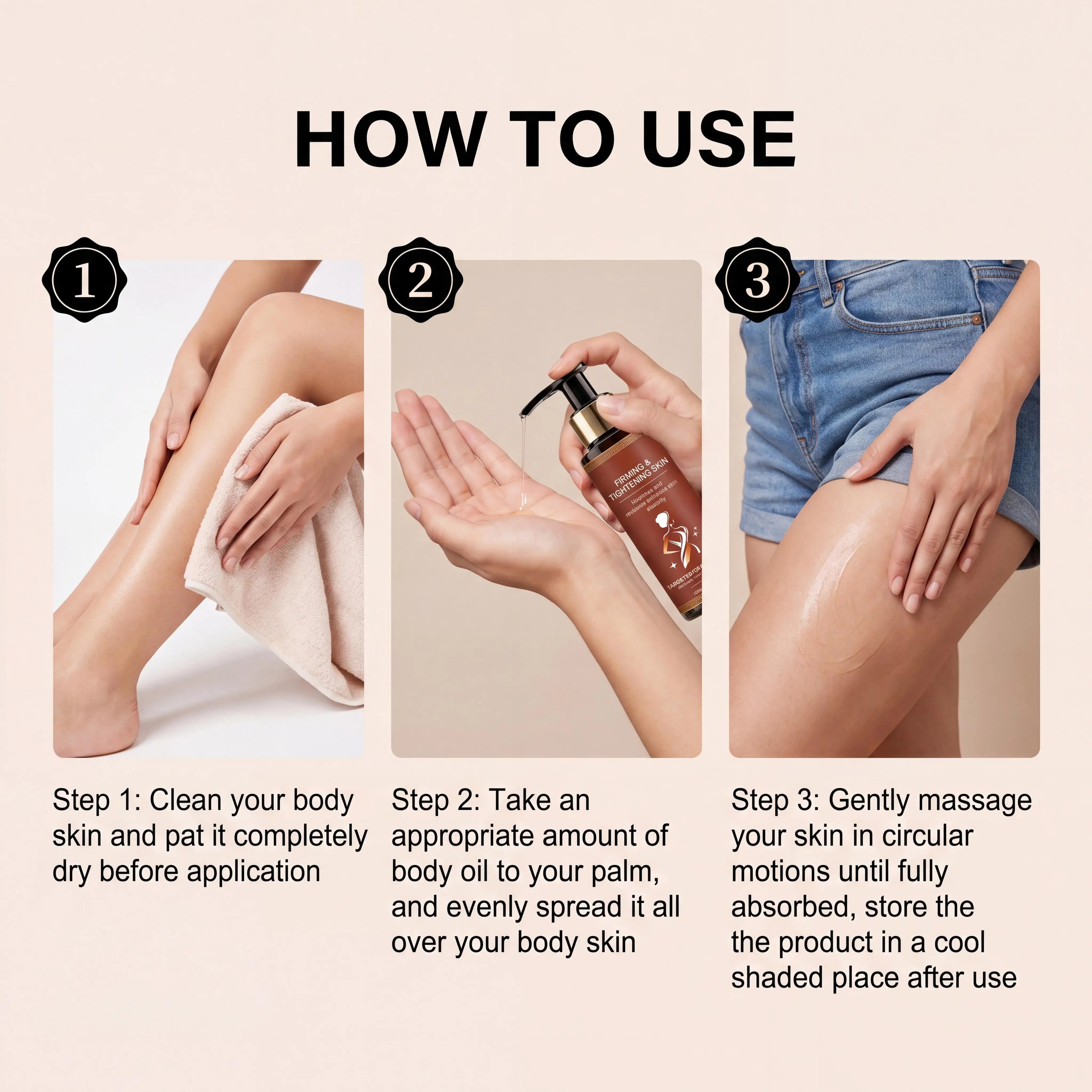 Firming Body Oil Rejuvenating Firming Sagging Skin Anti-Wrinkle Moisturizing Nourish Shaping Body Figure Korean Skin Care