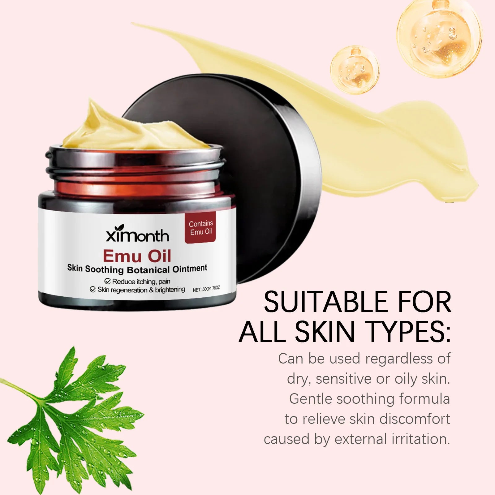 Ximonth Emu Oil Skin Cream Repair Rough Body Skin Nourish Enhance Skin Barrier Moisturize Gentle Effective Body Skin Care Creams