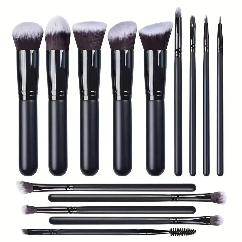 14PCS Makeup Brushes Set Professional Foundation Eye Shadow Concealers Blending Blush Brush Kabuki Soft Fluffy Women Beauty Tool