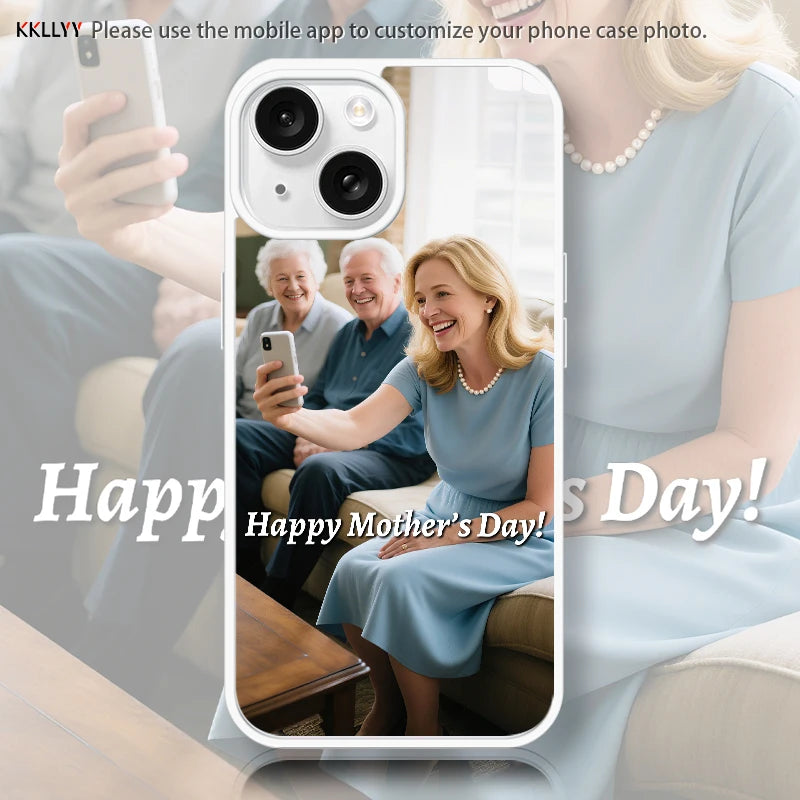 Magnetic Pattern Customized Acrylic Phone Case For iPhone16 15 14 13 12 11 Pro Max XS Shockproof birthday Mother's Day gift