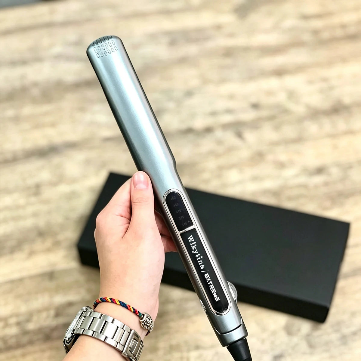 Lizze Style 2 in 1 Hair Straightener Curler Nano Titanium Dual Purpose for Straight or Fluffy Curls Portable Home Use Halalzen