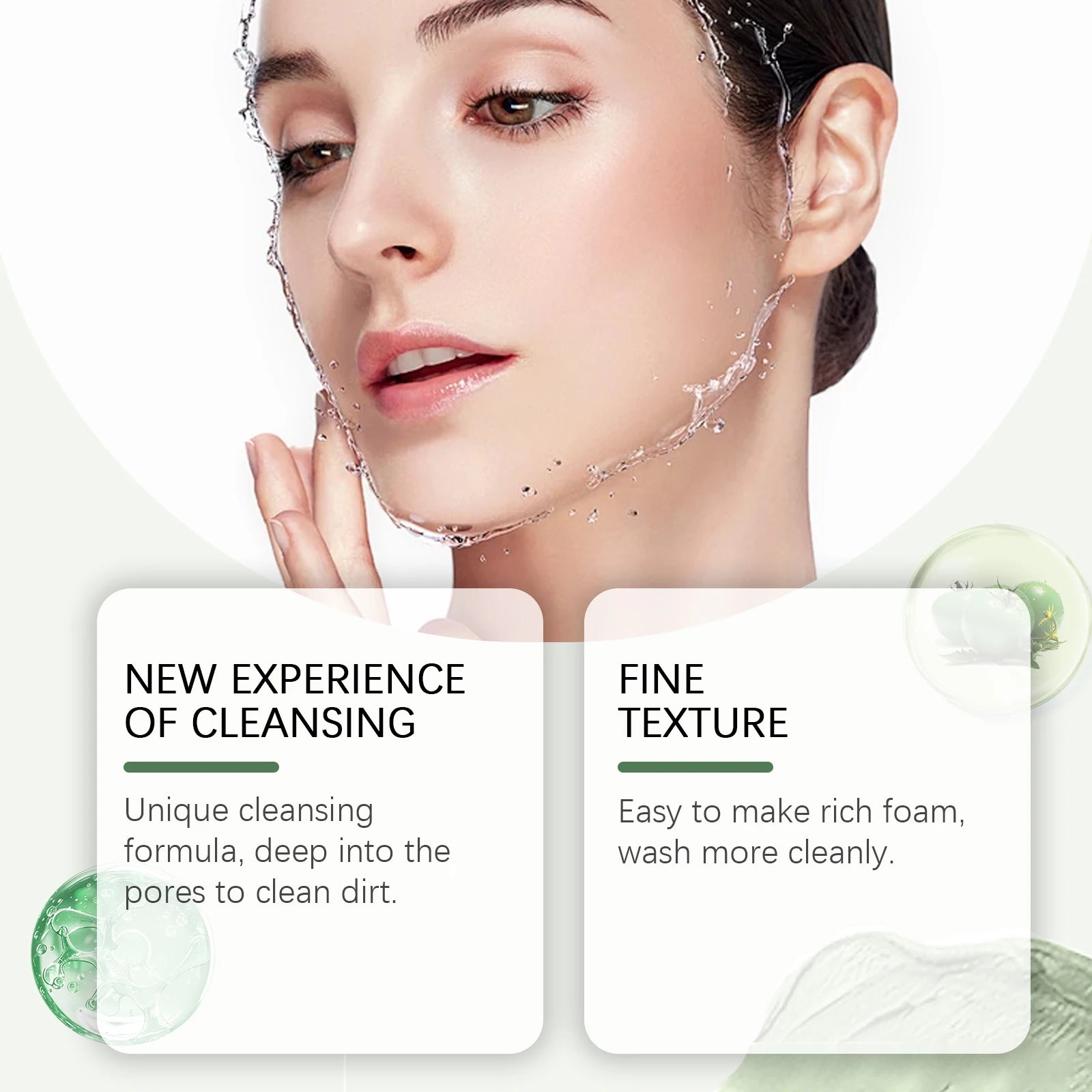 Green Tomato Facial Cleanser Oily and Sensitive Skin Gentle Foaming Face Wash with Vitamin Rich Extract Deep Pore Cleansing 120g Halalzen