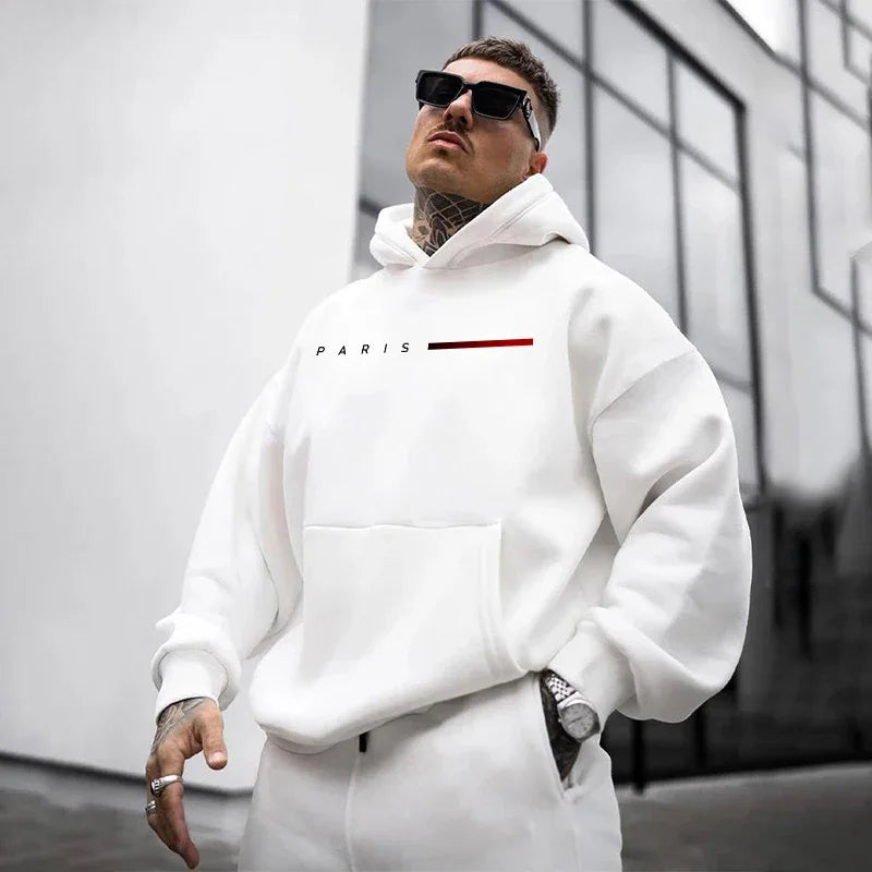 Paris Fashion Hoodies for Men All Season Daily Casual Sports Hooded Sweatshirts 2025 Male Home Outdoor Comfort Fashion Pullover
