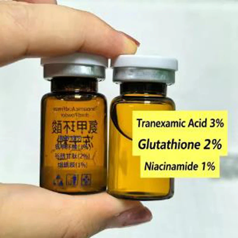 2/5 /10Pairs Tranexamic Acid & Glutathione Peptide Serum – Brightening Facial Care, Fade Dark Spots, Even Skin Tone