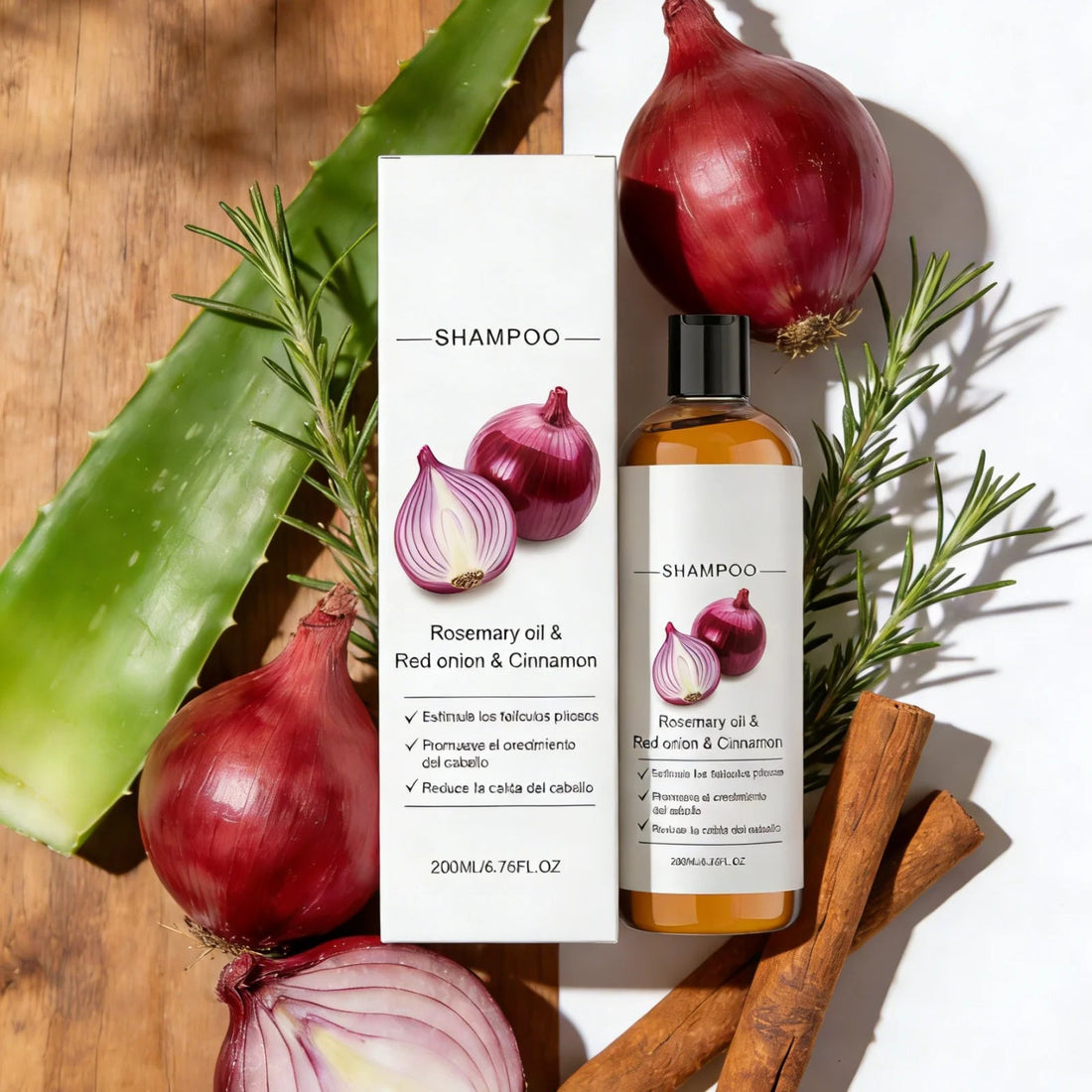 Red Onion Hair Growth Shampoo Against Hair Loss Products Strengthening Hair Follicle Lightweight Cinnamon Rosemary Oil Shampoo Halalzen