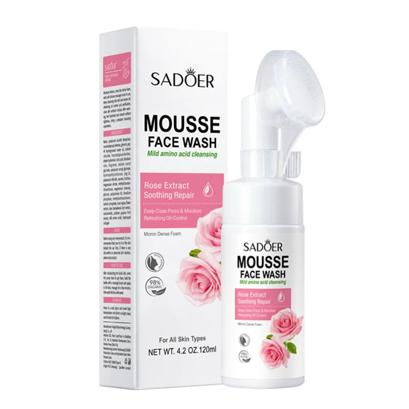 SAODER Fruits Facial Cleanser Face Wash Foam Massasge Cleansing Mossee Moisturizing Hydrating Korean Skin Care Halalzen