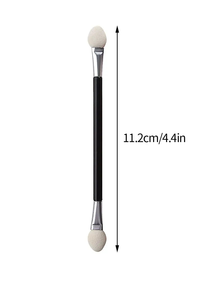 50PCS Double-Ended Eyeshadow Brushes Fashion Useful Long Handle Sponge Stick Applicators Lip Eye Brow Brush Beauty Makeup Tool Halalzen
