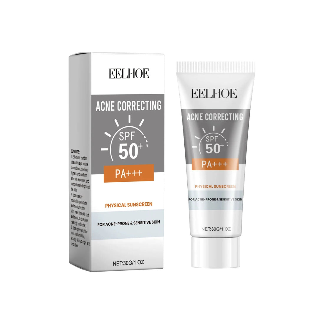 Deep Hydration Sunscreen Cream SPF 50+ UV Whitening Cream Korean Moisturizing Skin Care Tool for All Skin Type Cosmetics 30g Halalzen