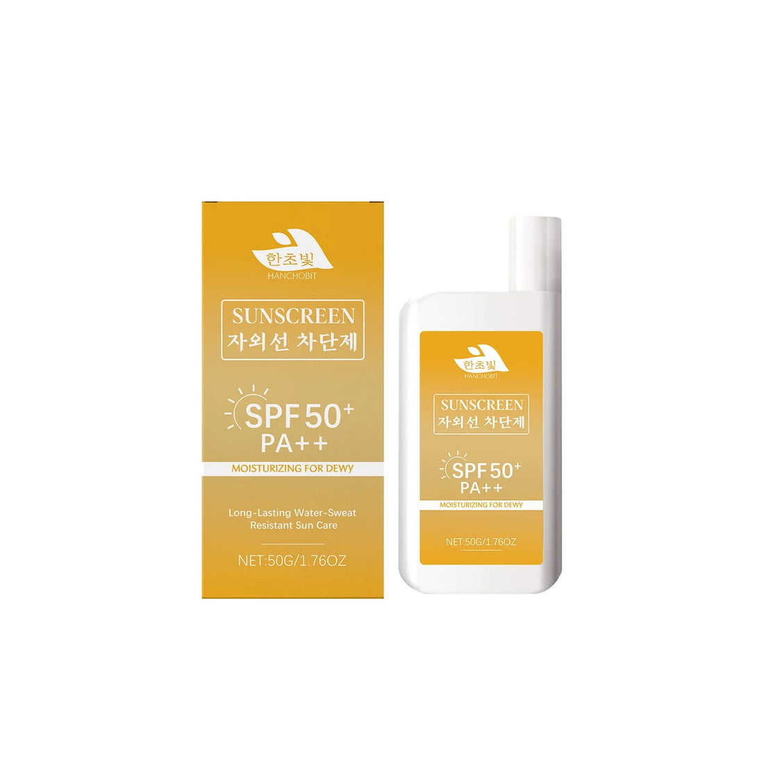Lightweight Hydrating Sunscreen SPF 50++ Long Lasting UV Protection Fast Absorb No Sticky Oil Control Refreshing Sunblock Lotion Halalzen