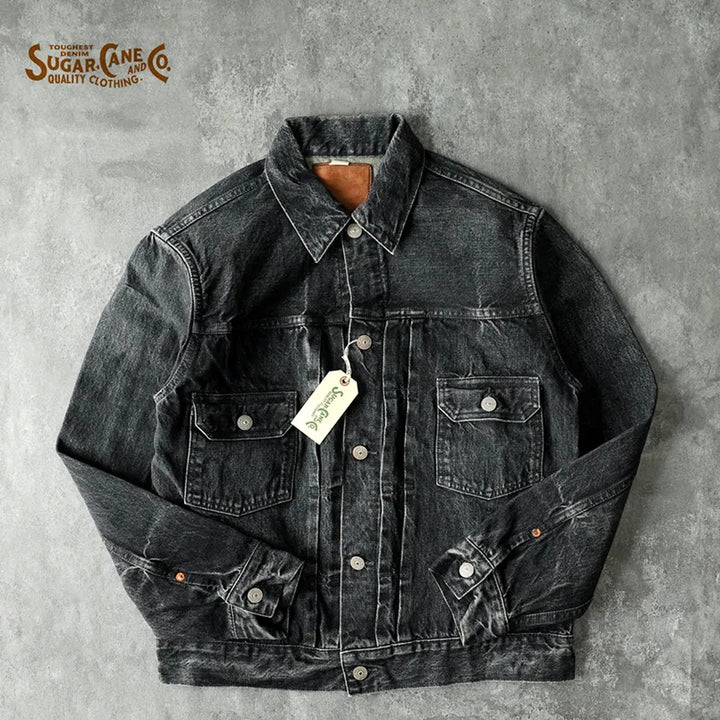 SUGAR 1953 Heavy Washed Natural Wear Darth Vader Denim Jacket