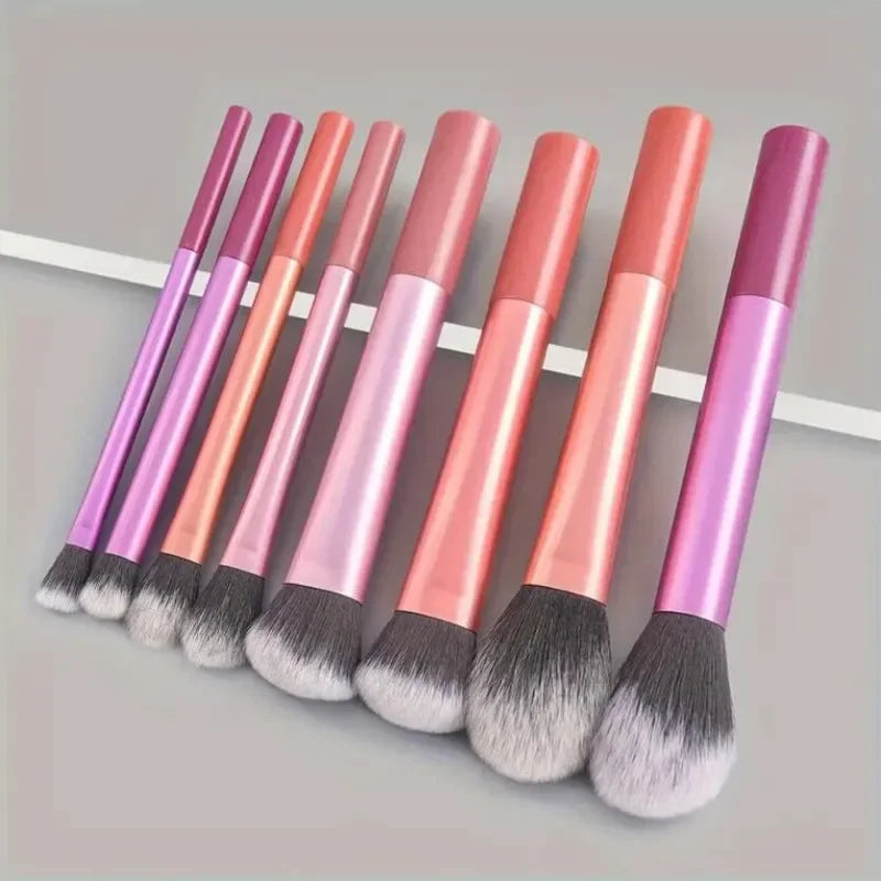 8pcs Makeup Brush Kit Soft Synthetic Hair Make Up Brushes Foundation Blush Eyeshadow Cosmetic Makeup Tools Halalzen