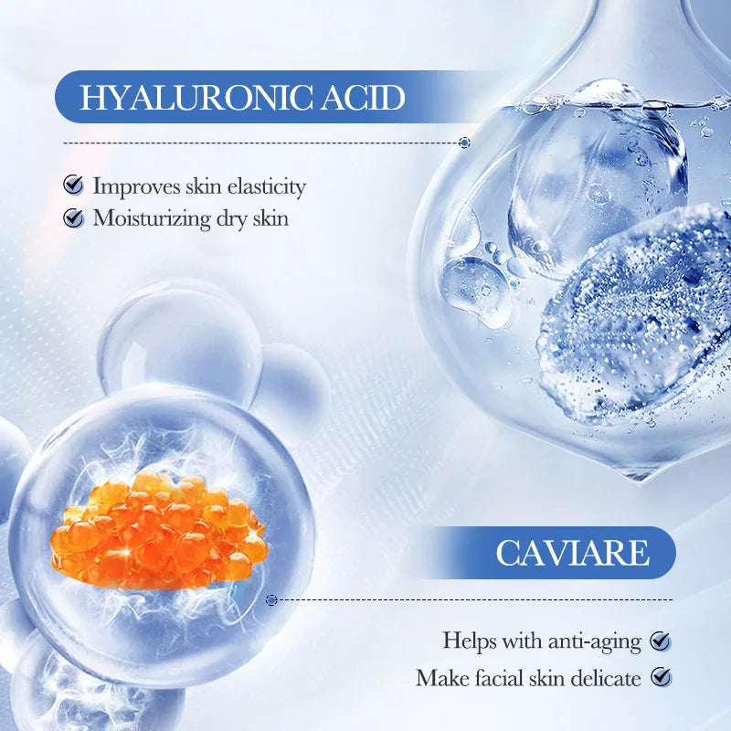 SADOER Caviar Facial Cleanser Face Wash Foam Face Cleanser Deep Cleansing Whitening Anti Wrinkle Moisturizing Skin Care Halalzen