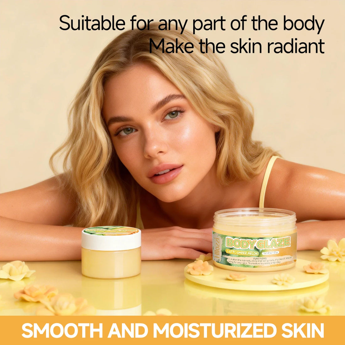 8oz 2oz Body Glaze Melon Moisturizes, Protects, and Repairs the Skin brighten and smooth the look of uneven complexion