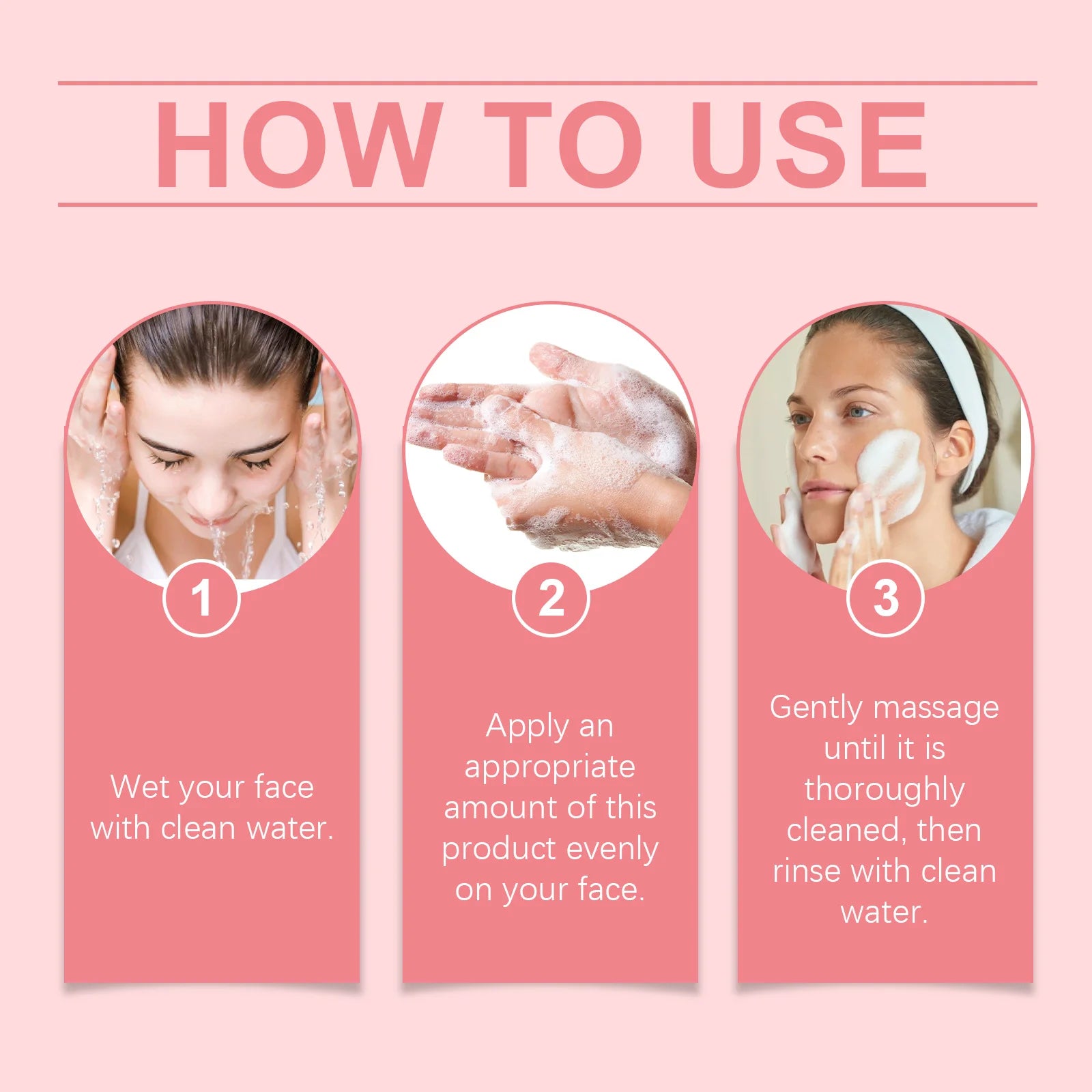 Facial Cleanser Mousse Moisturizing Oil Control Removing Acne Blackhead Exfoliation Firming Brightening Hydrating Foam Face Care Halalzen