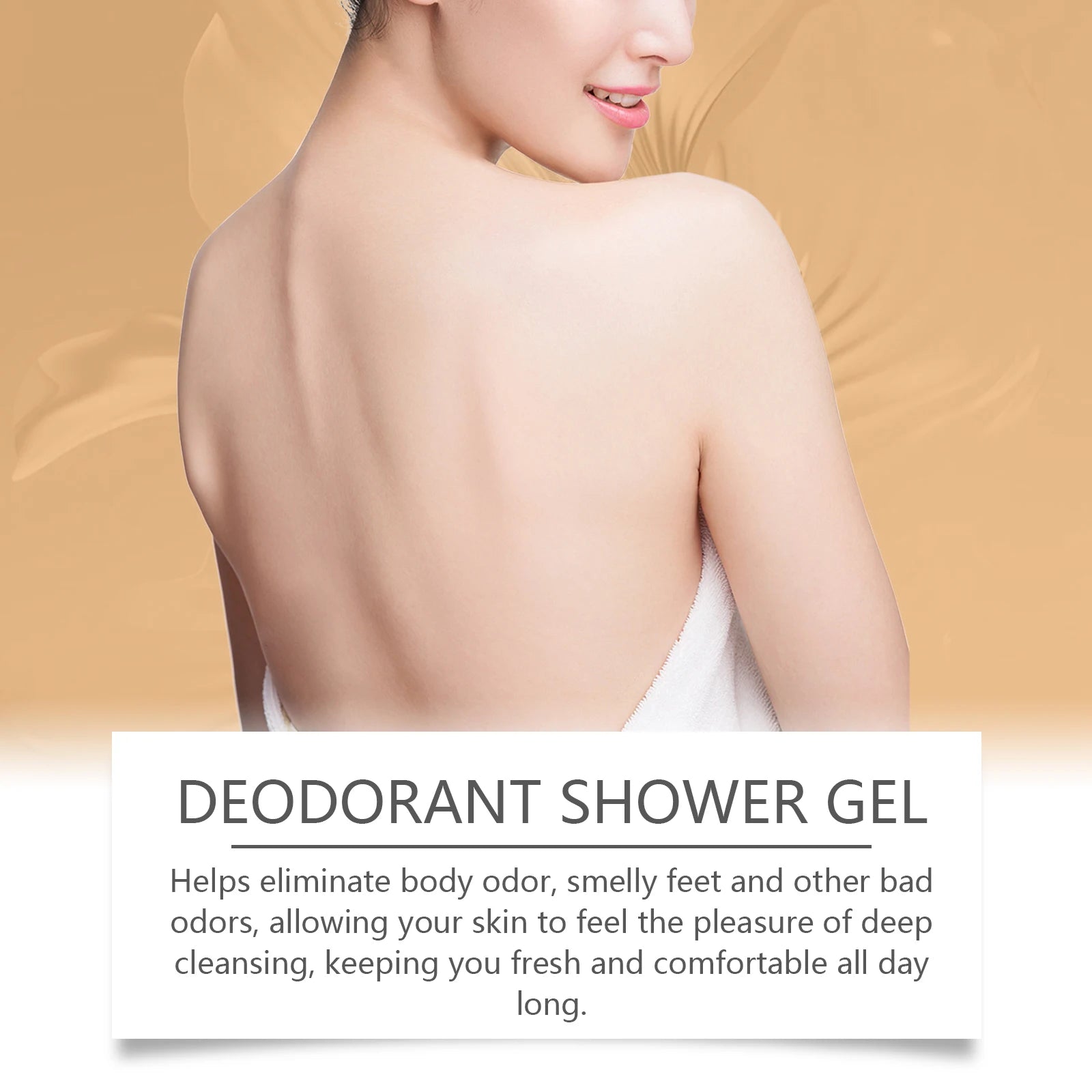 OCEAURA Persimmon Deodorizing Shower Gel Odor Remover Sweat Stains Body Cleaning Lasting Fragrance Smoothing Nourish Body Wash Halalzen